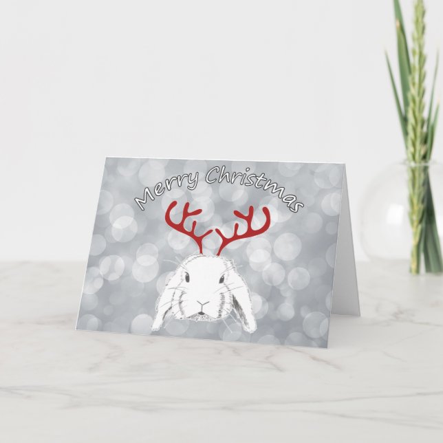 Christmas Rabbit Helgkort (Framsida)
