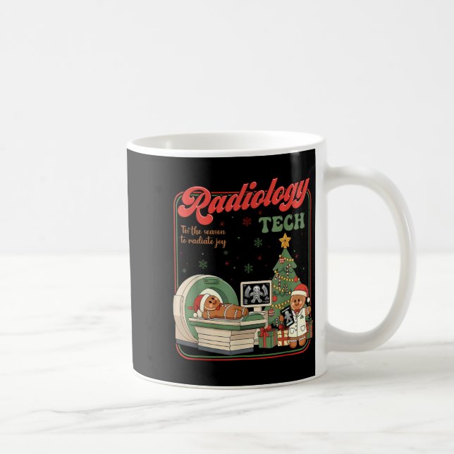 Christmas Radiology Tech Funny Gingerbread Man Rad Kaffemugg (Höger)