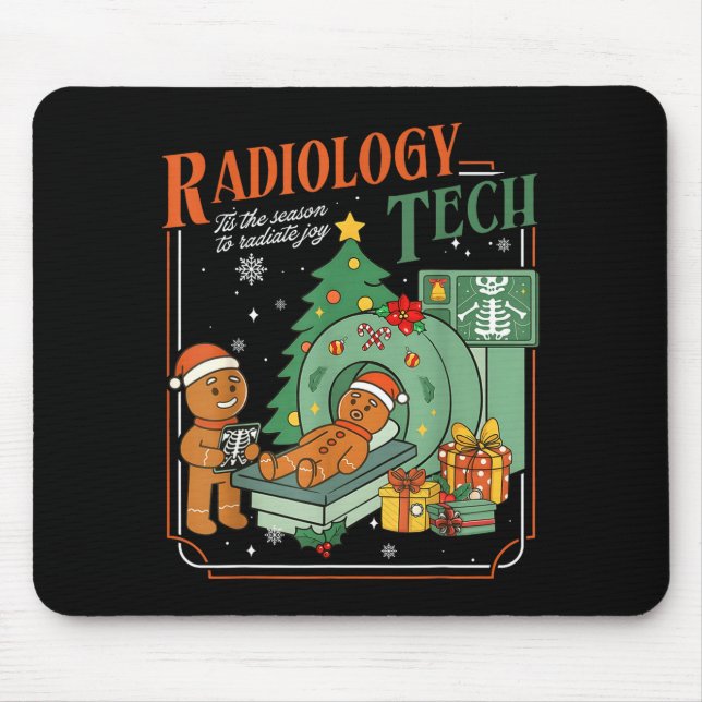 Christmas Radiology Tech Funny Gingerbread Man Rad Musmatta (Framsidan)