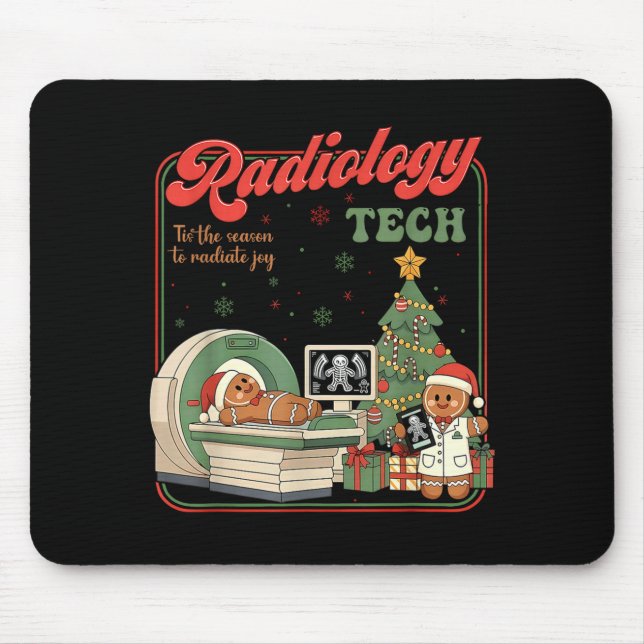 Christmas Radiology Tech Funny Gingerbread Man Rad Musmatta (Framsidan)