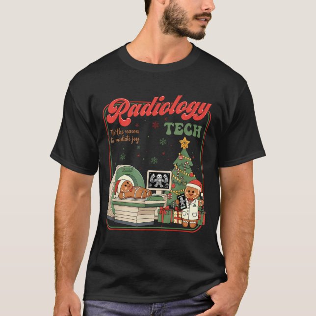 Christmas Radiology Tech Funny Gingerbread Man Rad T Shirt (Framsida)