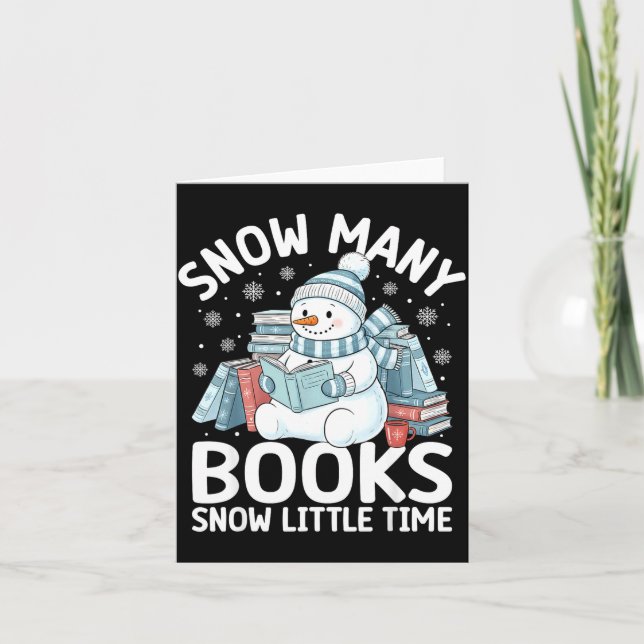Christmas Reading Snowman So Many Books Men Women  Kort (Framsida)