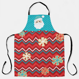 CHRISTMAS RED BLUE WHITE RAND & SANTA