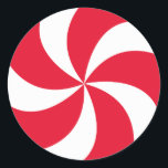 CHRISTMAS RED CANDY RUNT KLISTERMÄRKE<br><div class="desc">Julgodis ingår i den söta kakan och kakaokristmas-samlingen</div>