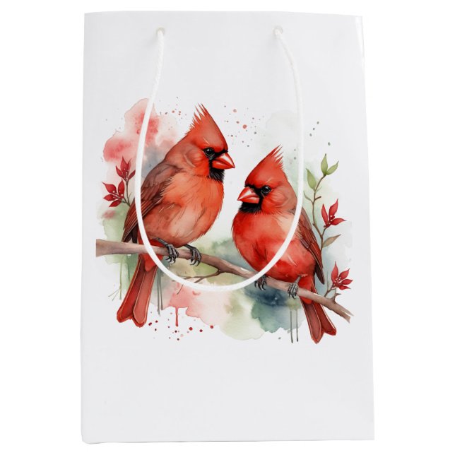 Christmas Red Cardinal Birds Holiday Art (Framsidan)