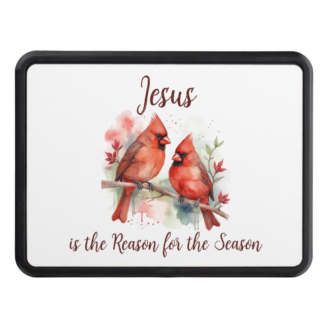 Christmas Red Cardinal Jesus Reason for Season Dragkroksskydd (Framsidan)