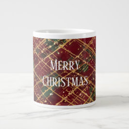 Christmas, Red Gold Green ,White Merry Christmas G Jumbo Mugg