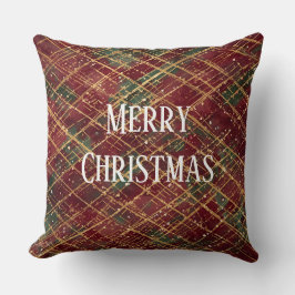 Christmas, Red Gold Green ,White Merry Christmas Kudde