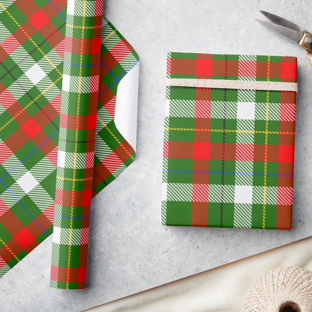 Christmas Red Green White Flannel Plaid Design  Presentpapper (Skapare uppladdad)