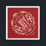 CHRISTMAS RED HELGDAG JOY CHALKBOARD PERSONLIG PAPPERSSERVETT<br><div class="desc">ÖNSKAR ATT DU JOBBAR: Ljusstark och glad whimsical chalkboard stil-julprydnad med röd och vit vintage dekorativ typografi och finare-snurrar. Anpassa den med ditt namn eller anpassningsbar hälsning. Klicka på Anpassa om du vill ändra bakgrunden till färg. Kan användas för festlig hemunderhållning med vänner, grannar och familj. En underbar värdinna-gåva. Contemporary,...</div>