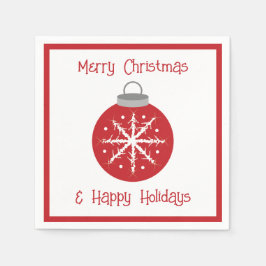 Christmas red ornament pappersservett