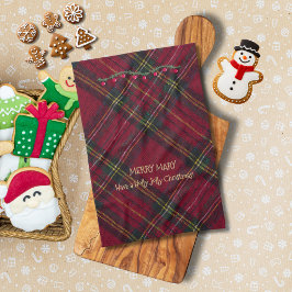 Christmas Red Plaid  Kökshandduk
