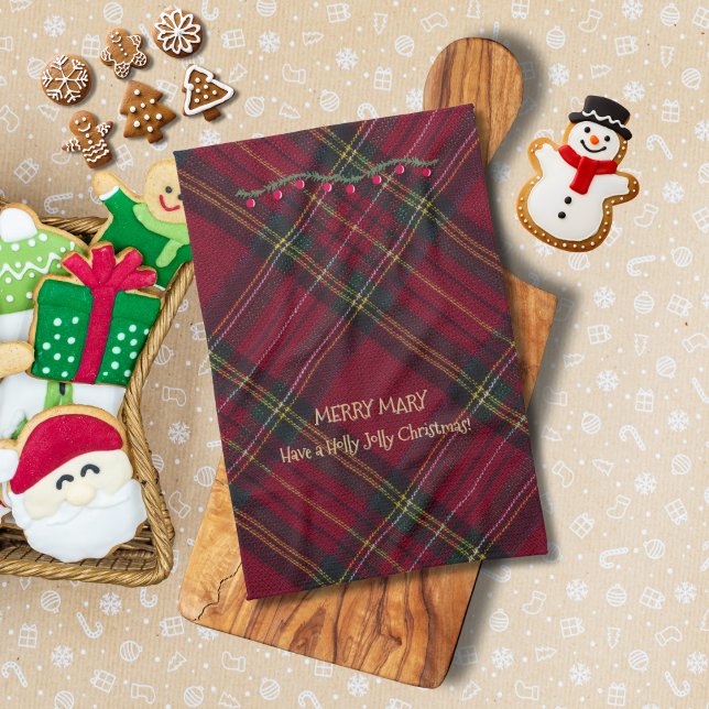 Christmas Red Plaid  Kökshandduk (Skapare uppladdad)