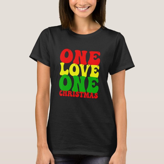 Christmas Reggae Rasta T Shirt (Framsida)