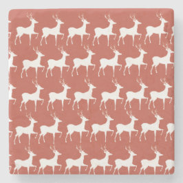Christmas Reindeer Absorbent Stone Coaster Stenunderlägg