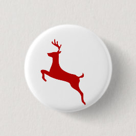 Christmas Reindeer Button - Fun Holiday Stocking S Knapp