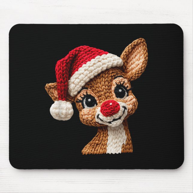 Christmas Reindeer Crochet Cute Merry Christmas Re Musmatta (Framsidan)
