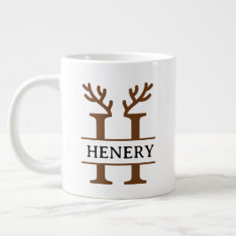 Christmas Reindeer holiday Mug, Custom winter Jumbo Mugg