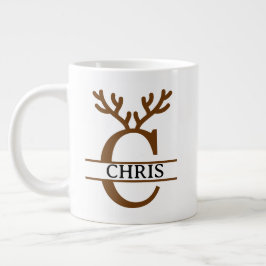 Christmas Reindeer holiday Mug, Custom winter Jumbo Mugg