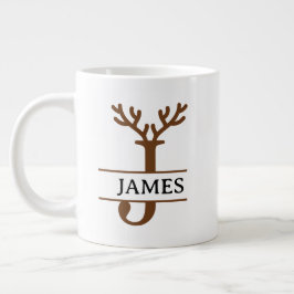 Christmas Reindeer holiday Mug, Custom winter Jumbo Mugg