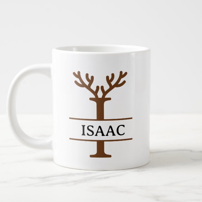 Christmas Reindeer holiday Mug, Custom winter  Jumbo Mugg (Vänster)