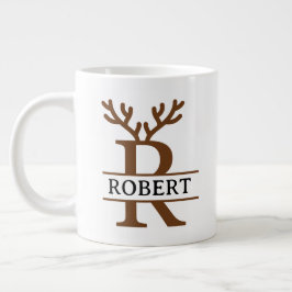 Christmas Reindeer holiday Mug, Custom winter Jumbo Mugg