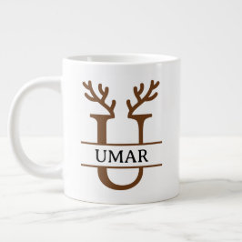 Christmas Reindeer holiday Mug, Custom winter Jumbo Mugg
