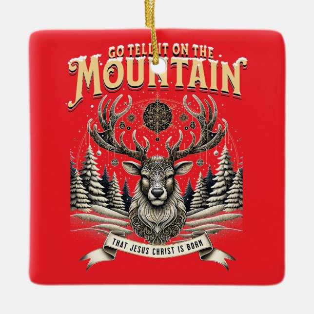 Christmas Reindeer Julgransprydnad Keramik (Framsida)