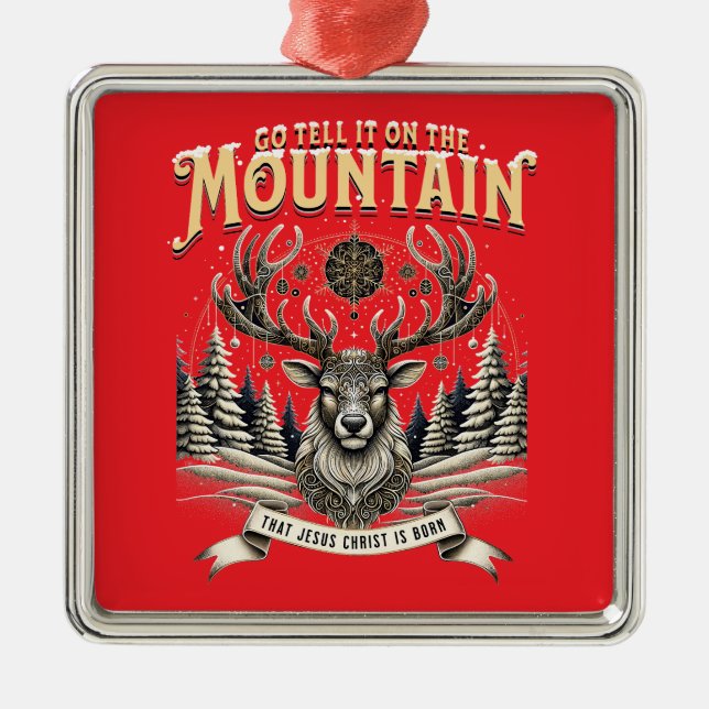 Christmas Reindeer Julgransprydnad Metall (Framsidan)