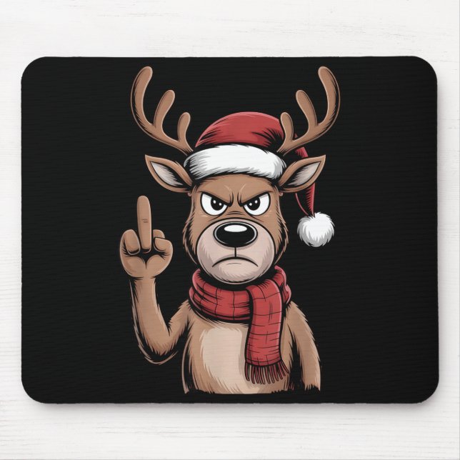 Christmas Reindeer Middle Finger Sarcastic Xmas Fu Musmatta (Framsidan)