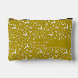 Christmas Reindeer Pattern Yellow with Text