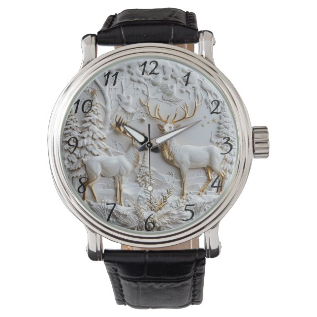Christmas Reindeer Winter Magic Armbandsur (Framsida)