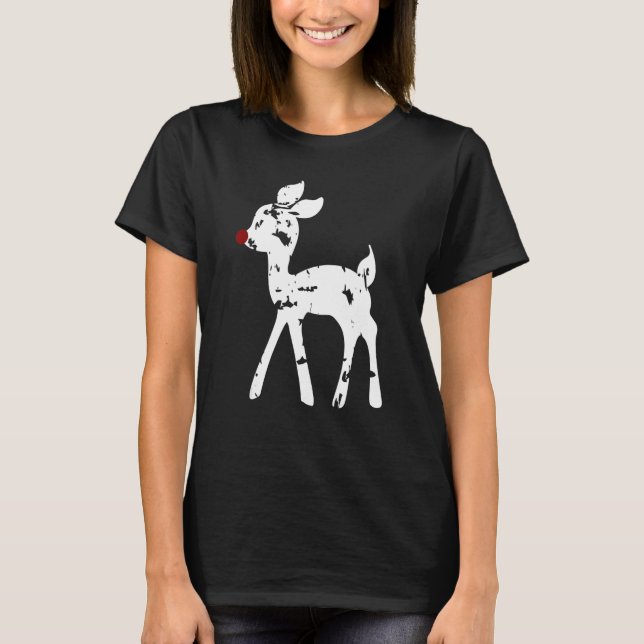 Christmas Reindeer Xmas Adorable Party  Men Women  T Shirt (Framsida)