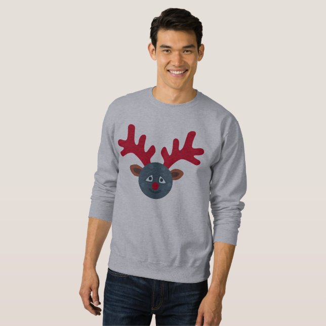 christmas renare måne emoji manar sweatshirt (Hel framsida)