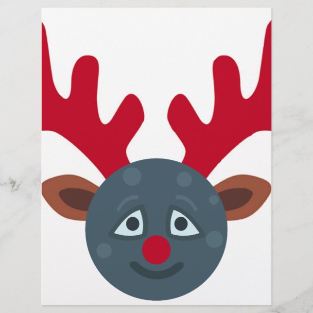 christmas rener måne emoji (Framsida)