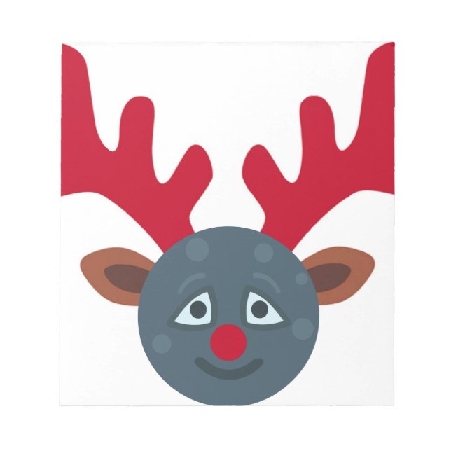 christmas rener måne emoji anteckningsblock (Framsida)