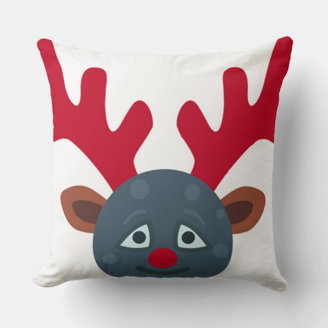 christmas rener måne emoji kudde (Framsida)