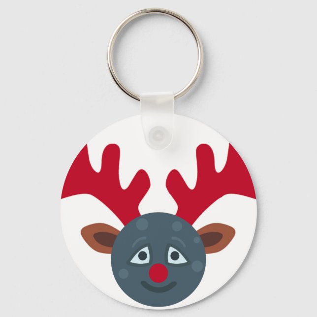 christmas rener måne emoji nyckelring (Framsida)