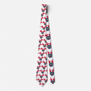 christmas rener måne emoji slips
