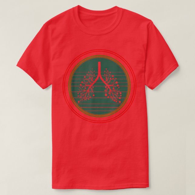 Christmas Respiratory Therapy RT Lung Christmas Li T Shirt (Design framsida)