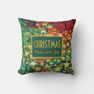 CHRISTMAS Retro Peace Kärlek Joy Helgdag Kudde
