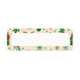 Christmas Return Address Label Returadress Etikett
