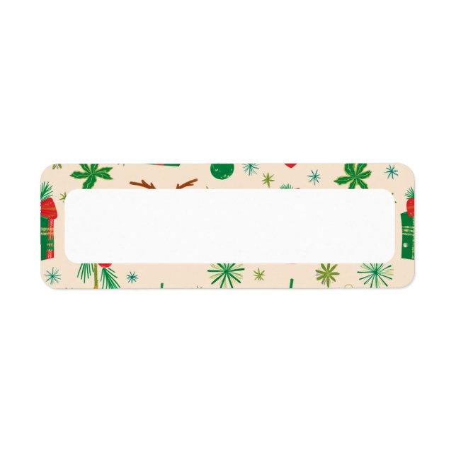Christmas Return Address Label Returadress Etikett (Framsidan)