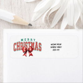 Christmas Return Address Label Returadress Etikett
