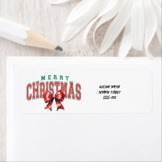 Christmas Return Address Label Returadress Etikett
