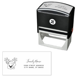 Christmas Return Address Self-inking Stamp Självfärgande Stämpel