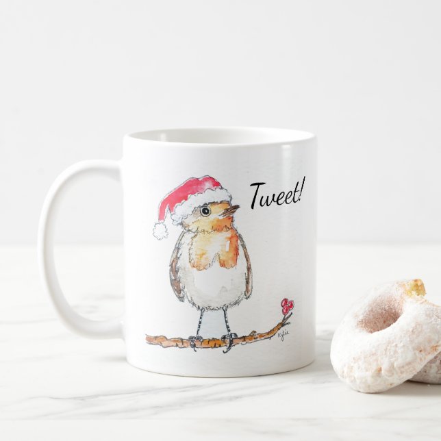 Christmas Robin Kaffemugg (Med munk)
