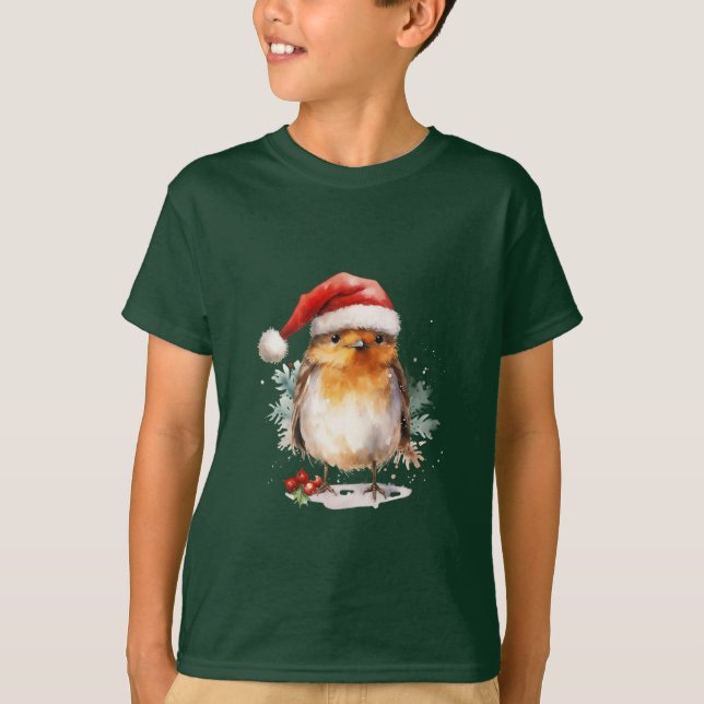 Christmas Robin T Shirt (Framsida)