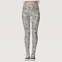 christmas robin träd leggings