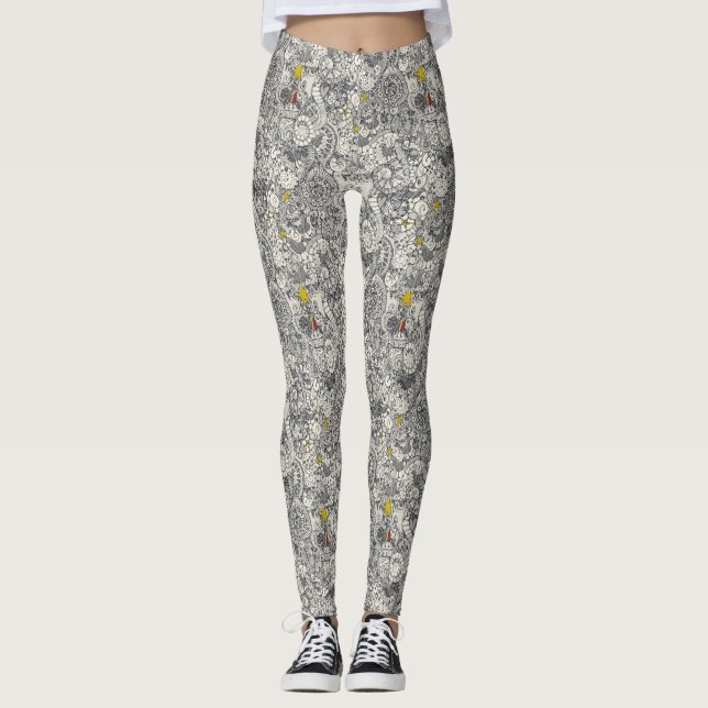 christmas robin träd leggings (Framsida)